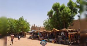 Au cœur de la ville de Djenné, avec une vue sur sa grande mosquée.
