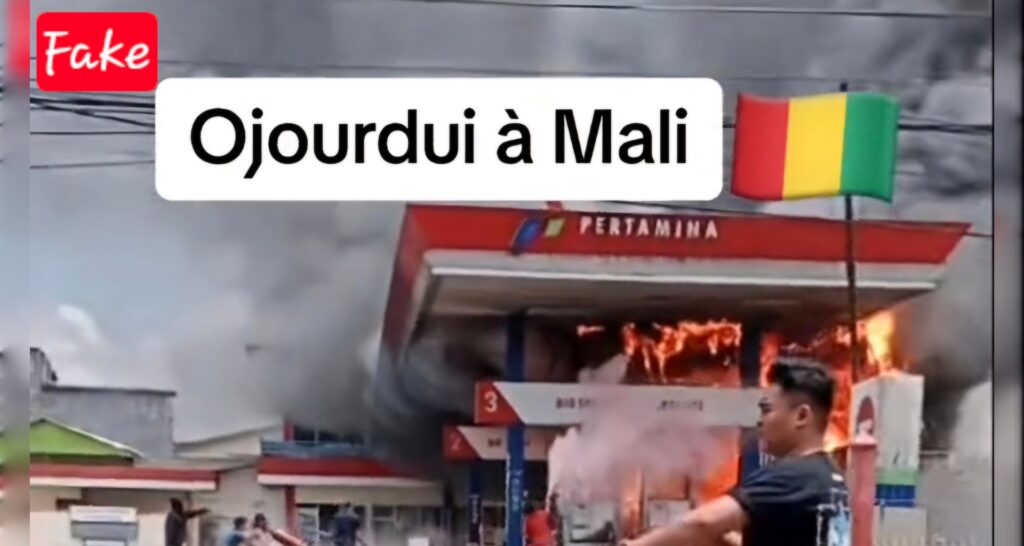 Une image capturée à partir de la vidéo vérifiée.